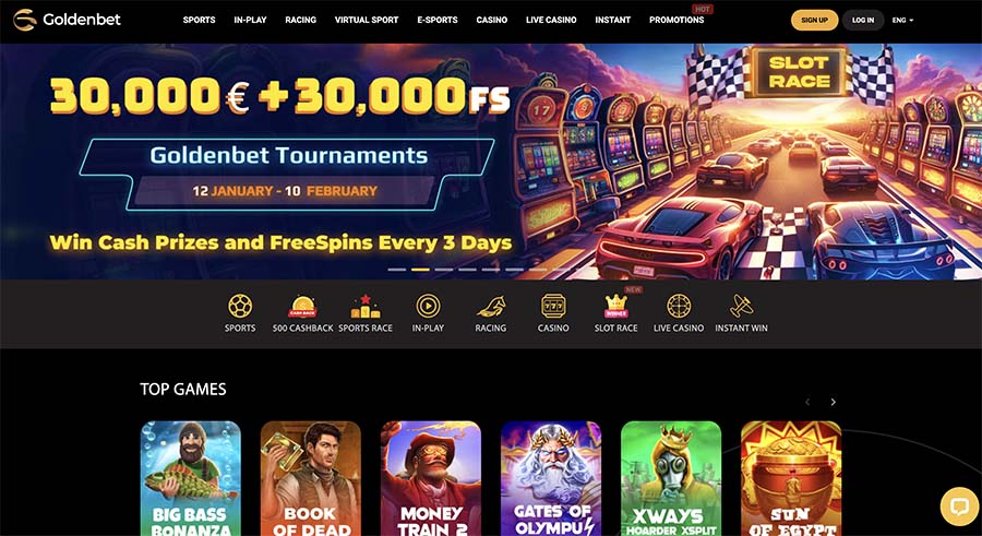 Goldenbet homepage